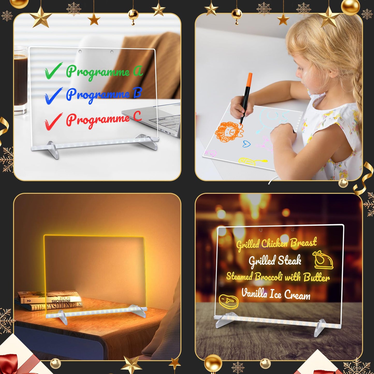 🎨Signsxcel LED Illuminated Acrylic Drawing Board – For Kids, Parents &amp; Teachers