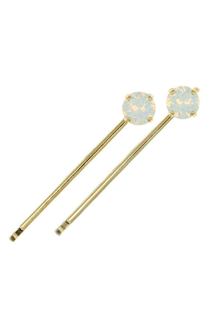 Little Gem Crystal Bobby Pin Pair